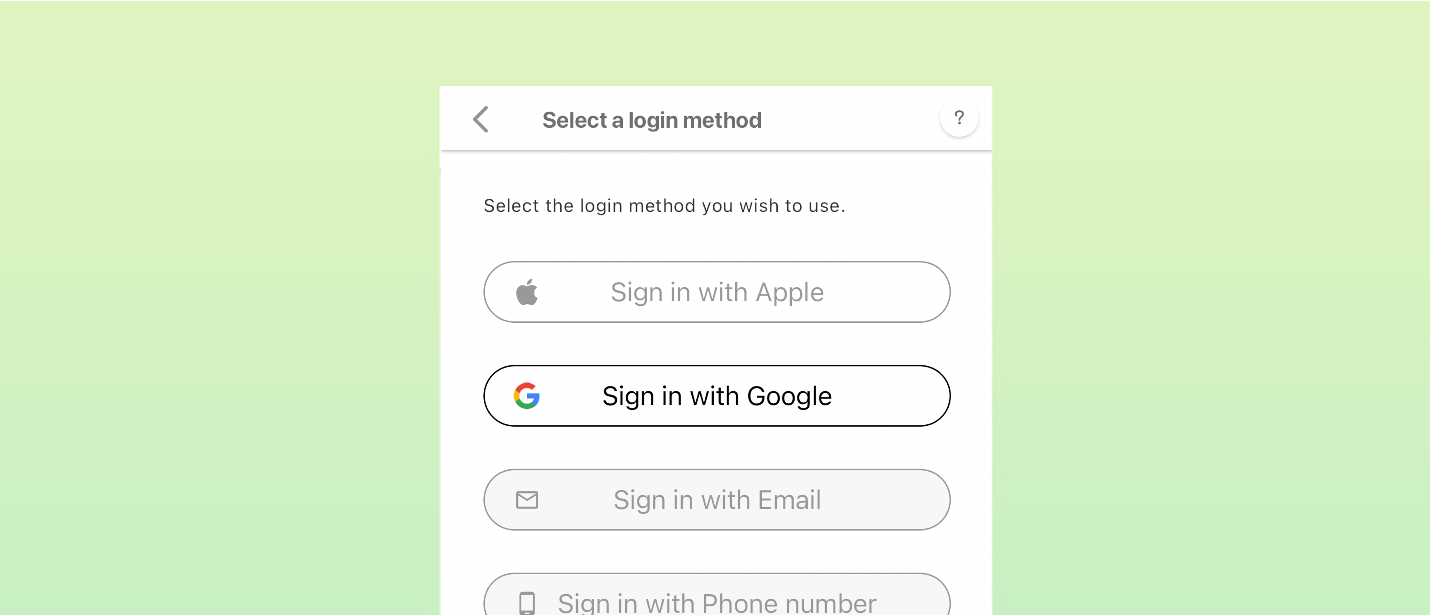 Log in with Google (iPhone)